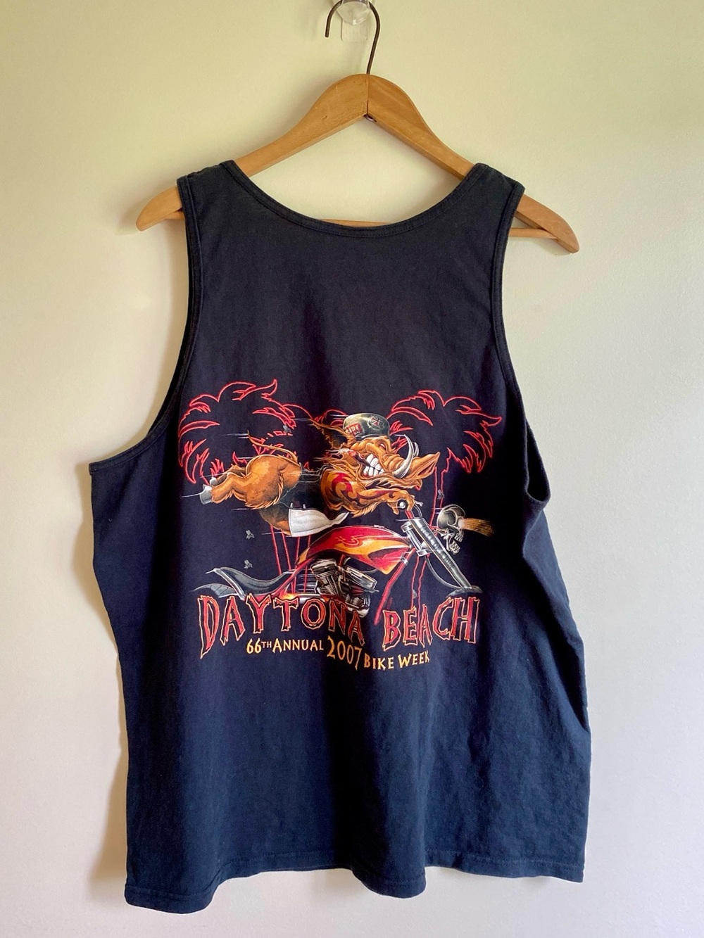 Vintage 2007 Daytona Beach Bike Week Tank Cut Off Shirt XL